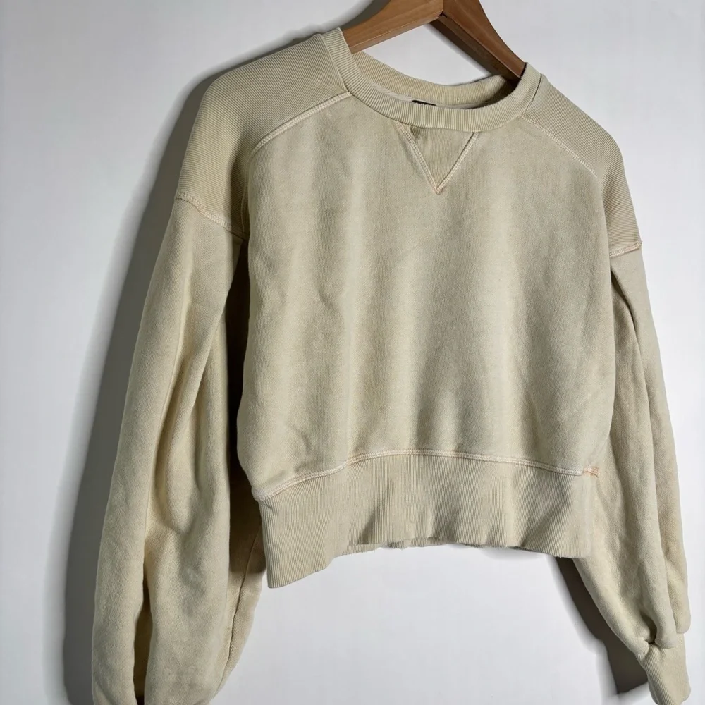 Free People Crewneck Sweater Tan size XS - Picture 4 of 8